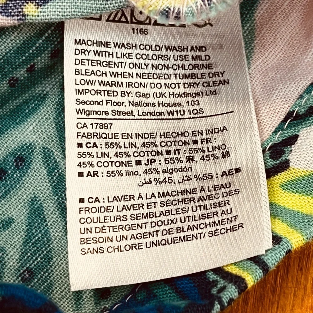 Gap Girls Tropical Leaf Floral Linen Cotton Shorts Summer Pockets Elastic Waist